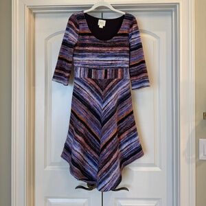 Maeve Anthropologie Printed Asymmetrical Dress Small